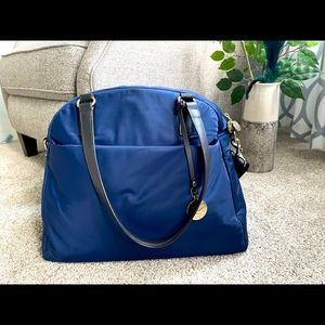 Lo and Sons OMG work bag navy/gold/lavender